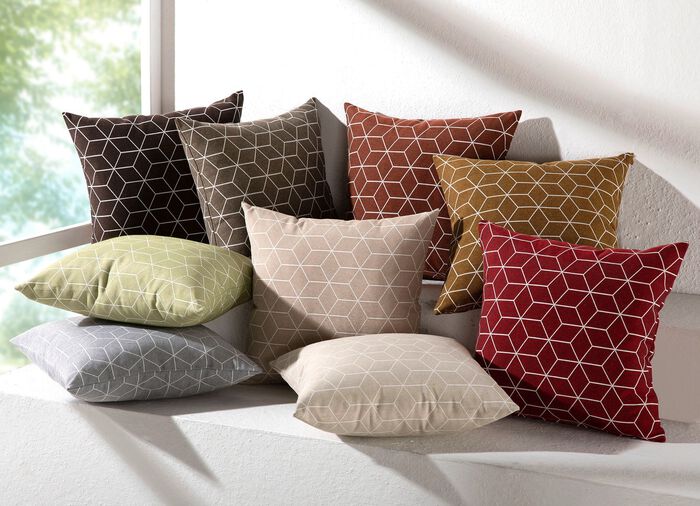 Moderna kuddfodral i jacquardkvalitet BEIGE