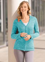 Kofta av melerad garn 