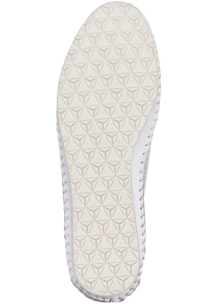 Andrea Conti mockasintofflor tillverkade av nappaläder av nötskinn VIT