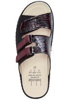 ELENA EDEN, bekv&auml;ma damslip-ins, vidd H, med uttagbar fotb&auml;dd SVART-BORDEAUX