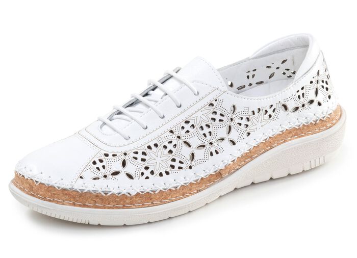 ELENA EDEN, somriga damskor med sn&ouml;rning, vidd H, med uttagbar fotb&auml;dd 