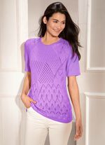 Jumper med ajour mix och fina strukturer LAVENDEL
