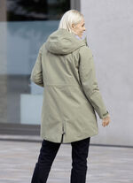 Kort kappa med fast huva