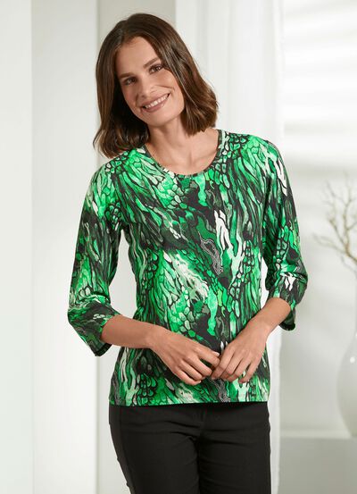 F&ouml;rtrollande topp med mjuk touch i 2 f&auml;rger 