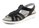 ELENA EDEN sandal med praktiska elastiska bandage SCHWARZ
