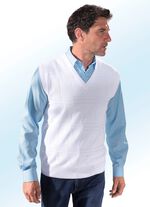 Pullover med strukturm&ouml;nster i 3 f&auml;rger VIT