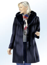 Kort kappa med fixerad huva 