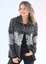 Kofta i stickad blandning 