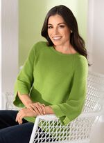 Tr&ouml;ja med texturerade r&auml;nder &Auml;PPELGR&Ouml;N