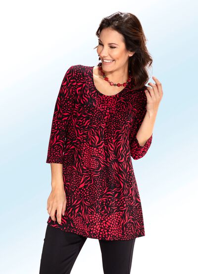 Lång topp med veck i 3 färger 