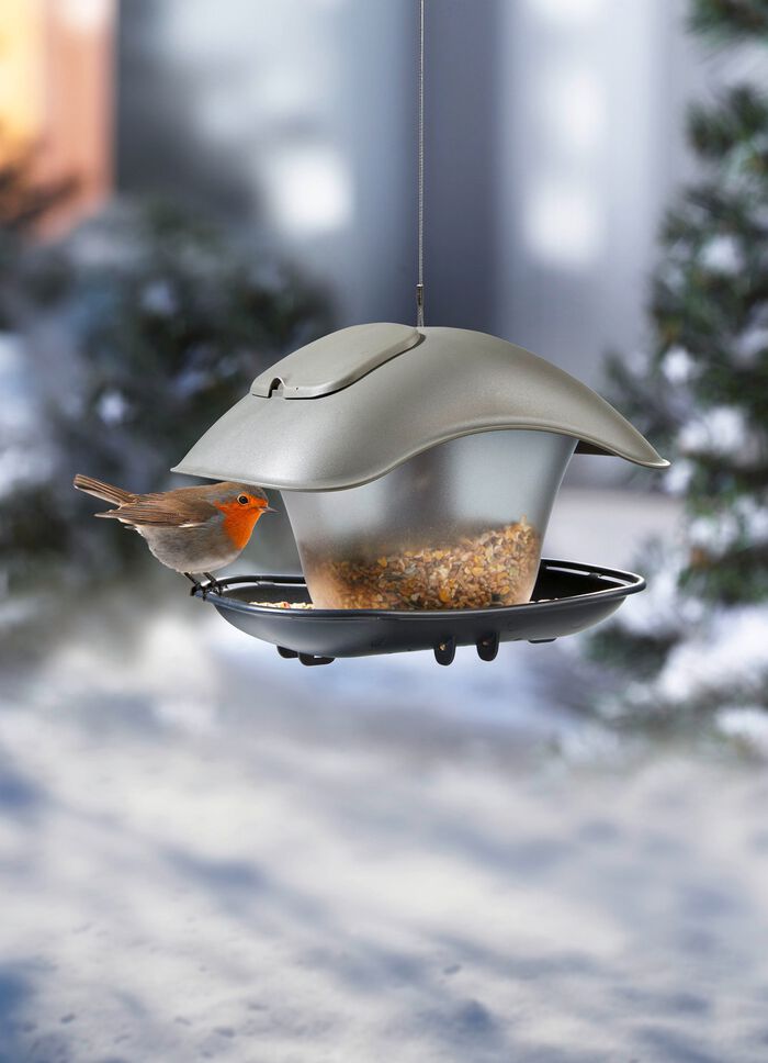 Fyrkantig matare av väderbeständig plast 