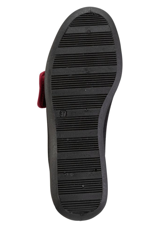 Kardborresko med vacker b&aring;rd SVART-BORDEAUX