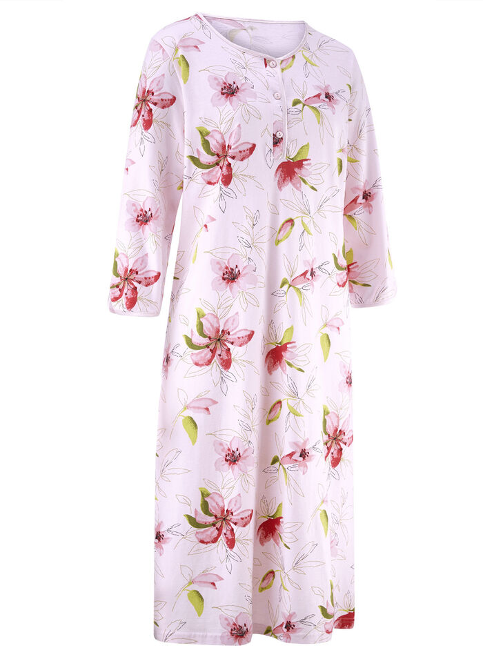 Två-pack nattlinnen, 3/4-lång ärm med knappslå 