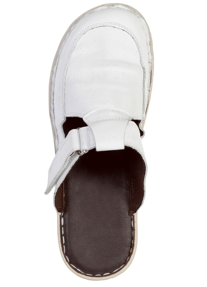 ELENA EDEN tr&auml;sko med dekorativa perforeringar VIT