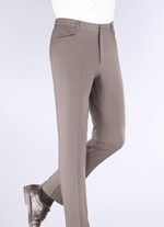 "Klaus Models" byxor med res&aring;r i midjan i 3 f&auml;rger TAUPE