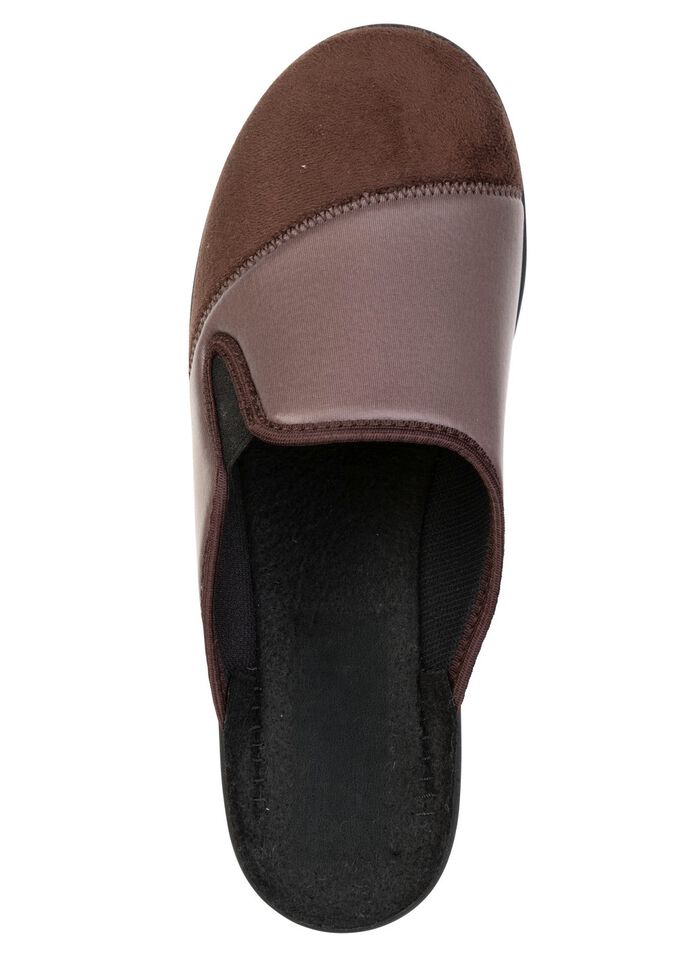 Bekv&auml;ma herrtofflor, bredd H, med res&aring;rband 