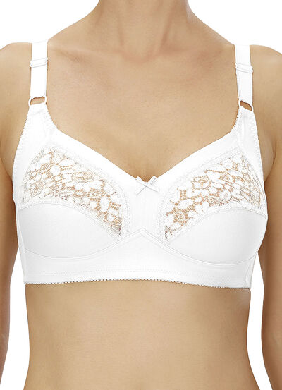 Naturana tvåpack-bh med spets i övre kupor 