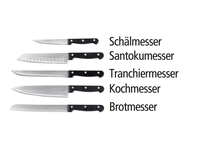 Knivblock, 6 delar, med 5 knivar 