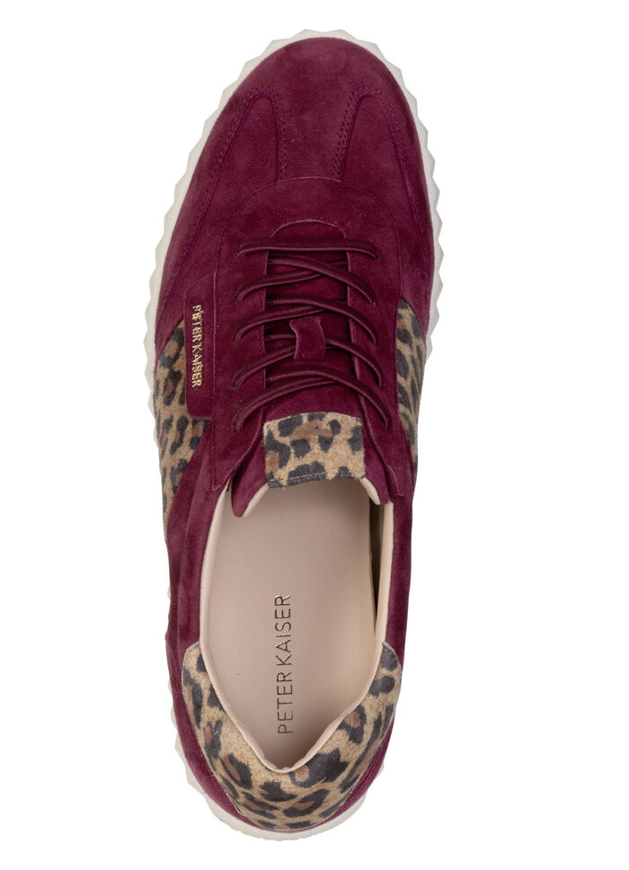 Peter Kaiser, trendiga damsneakers, med uttagbar fotbädd BURGUNDIG-BRUN