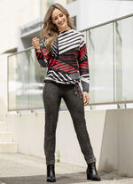 Byxor med fickor med dragkedja ANTHRAZIT MELIERT