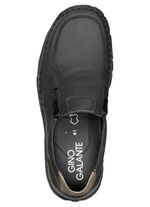 GINO GALANTE, klassiska herrtofflor, med uttagbar fotb&auml;dd SVART