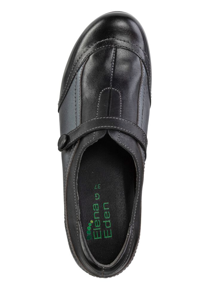 ELENA EDEN, elegant damsko, vidd G, med uttagbar fotb&auml;dd SVART-ALTSILVER