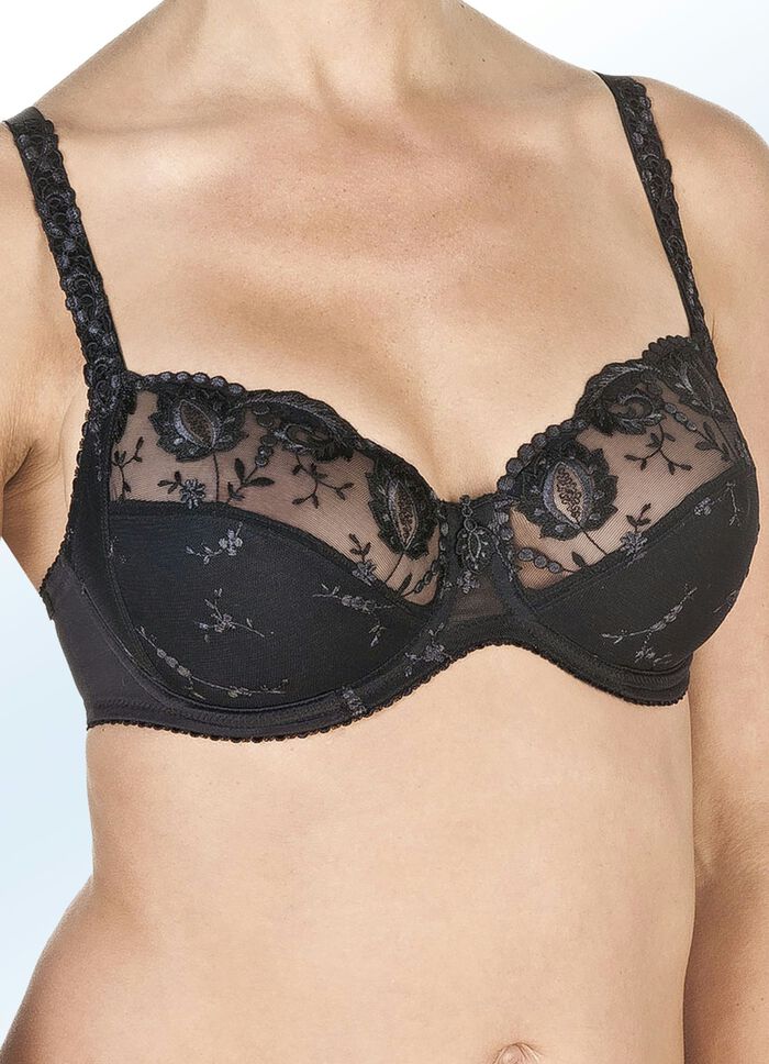 Felina Conturelle bygel-bh med broderade spetsar SVART