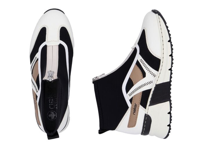 Rieker bootie med skaft av elastisk textil 