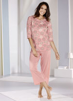 Pyjamas med 3/4-&auml;rmar och 7/8-byxor 