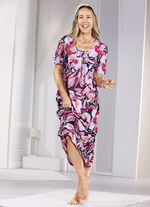 Laurina nattlinne med quilt och veck framtill 