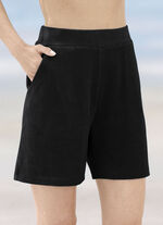 Shorts gjorda av frottéstretch JEANS BLÅ