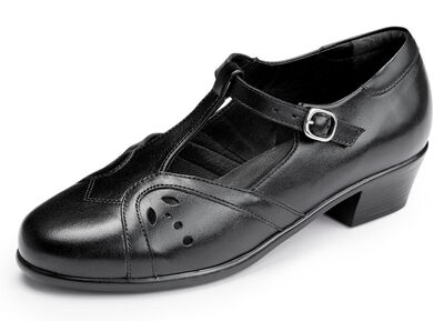 ELENA EDEN, eleganta dampumps, vidd H, tillverkade av läder 