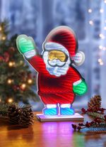 LED-jultomte av plast 