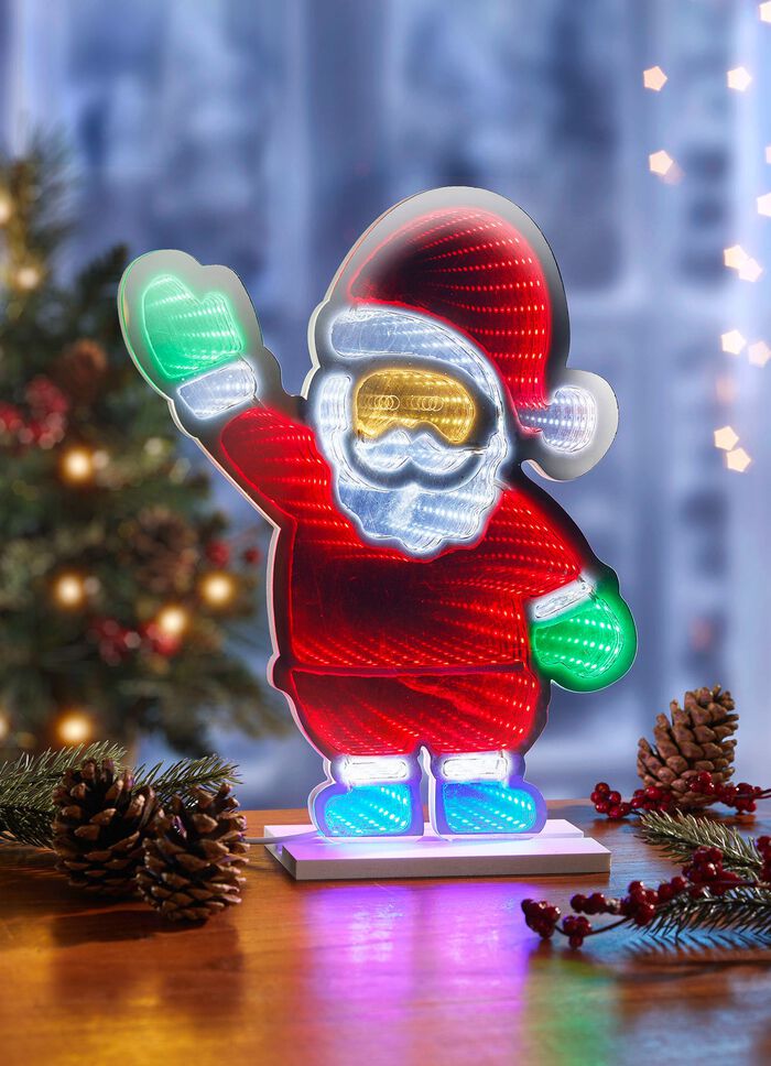LED-jultomte av plast 