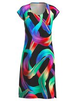 Kl&auml;nning med f&auml;rgstarkt tryckt m&ouml;nster 