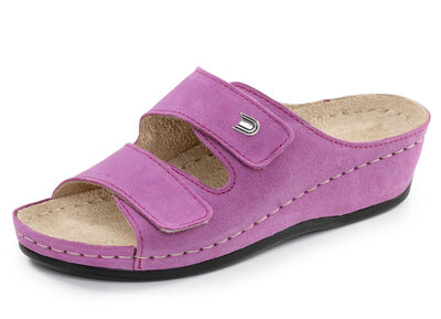 L&auml;tta damslippers, bredd G, med kardborrekn&auml;ppning 