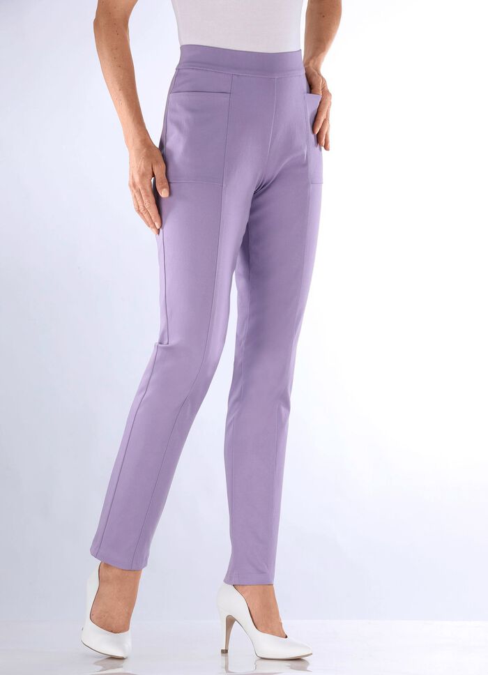 Byxor med kantstickade s&ouml;mmar 