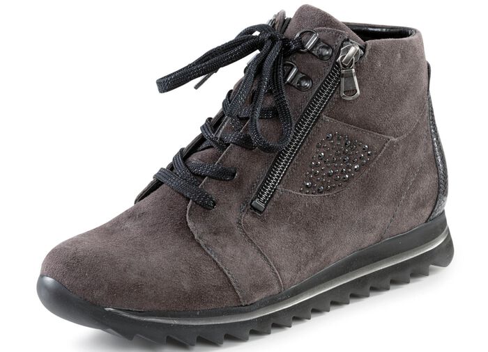 Waldl&auml;ufer tossor i sn&ouml;rning med sidoglitterstenar ANTRACIT