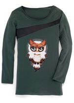 Skjorta med svart nappa-imitation i 2 färger OLIV