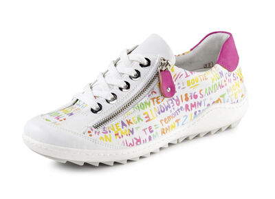 Remonte sneakers gjorda av bestruket, djärvt tryckt läder, , large
