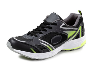 Sneakers med snörning av effektivt tryckt syntetmaterial, , large