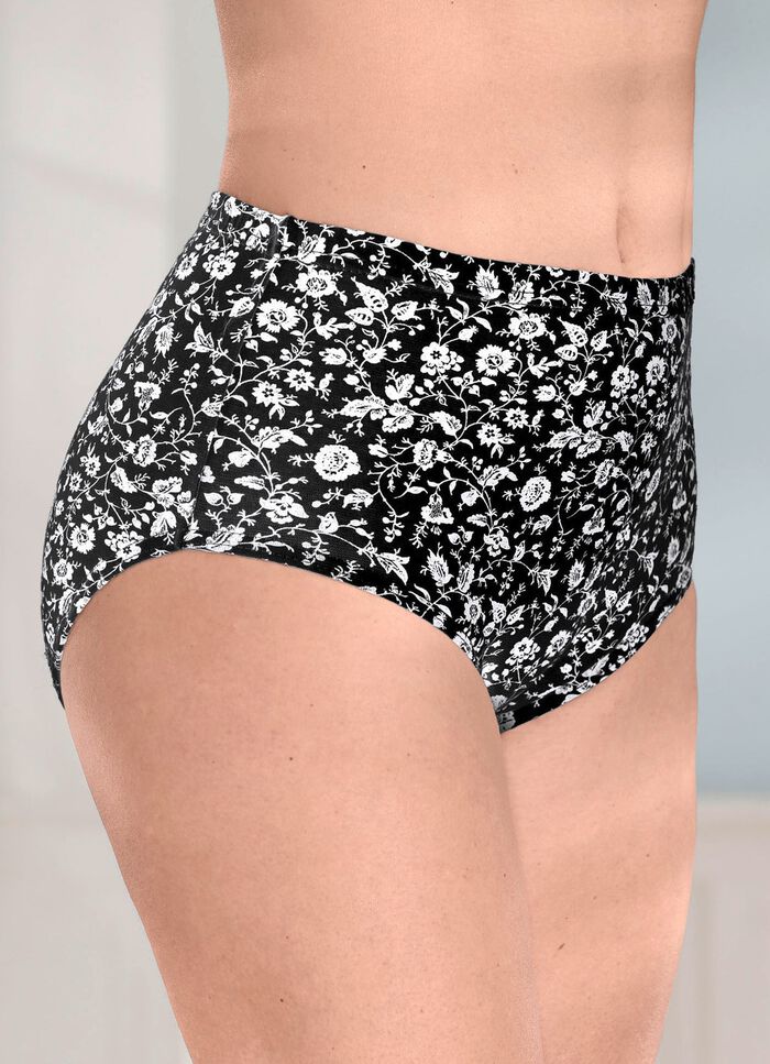 Paket med fem trosor med res&aring;r i midjan 