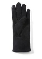 Handske med eleganta, gnistrande glitterapplikationer SVART