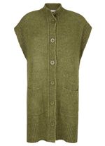 Stickad v&auml;st i boucl&eacute;-melangegarn 