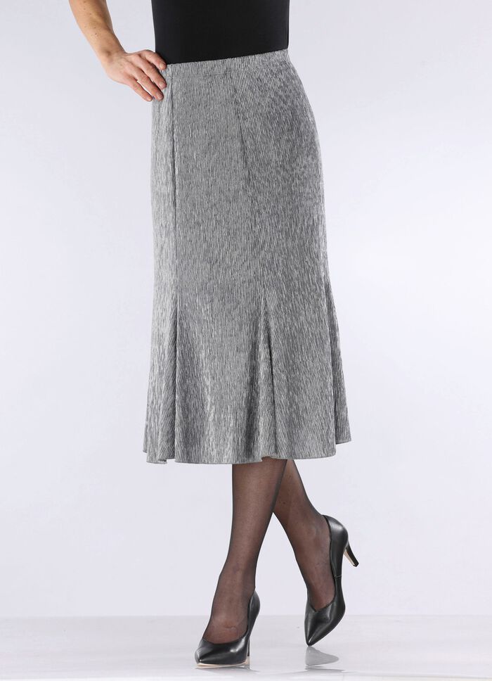 Elegant skimrande panelkjol SILVERGR&Aring;