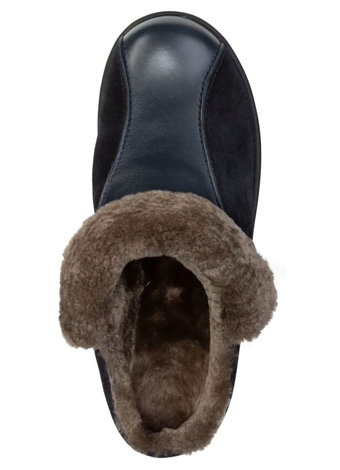 ELENA EDEN, varma damtofflor, bredd H, med lammskinn 