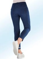 Jeans med trendigt prickm&ouml;nster 
