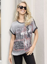 Skjorta med chiffongkant 