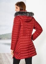 Kort kappa i 2 färger GRANAT RÖD