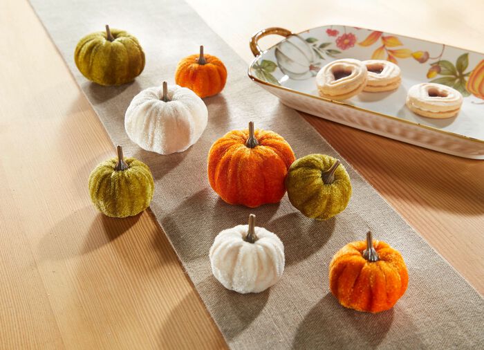 Dekorativa pumpor, set om 8 